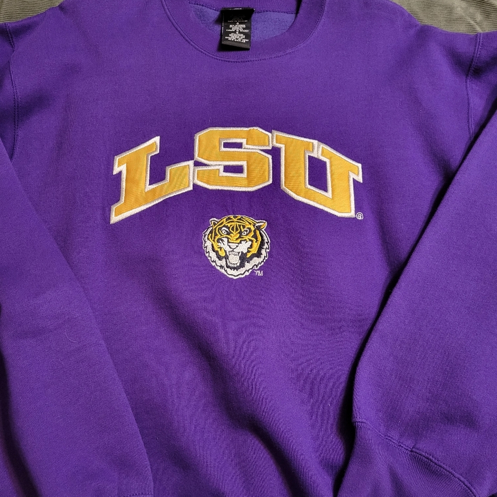 Purple LSU Men's Sweater